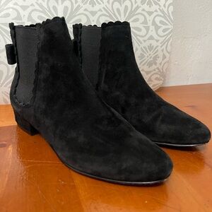 Kate Spade Black Suede Ankle Booties